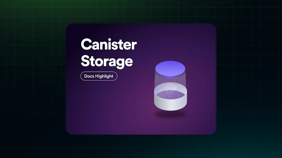icp canister storage