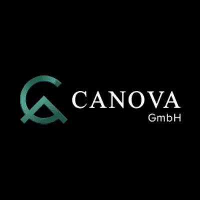 canova gmbh logo on black background