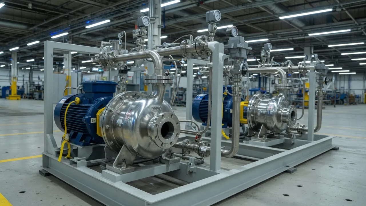 Pumps and skids of an industrial manufacturer