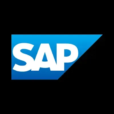 sap logo on black background